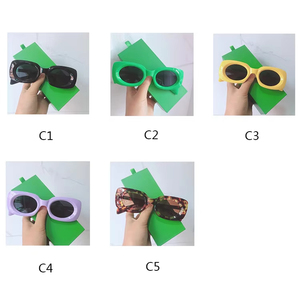 Nouveauté 2025 – Lunettes de soleil personnalisées en gros avec logo, monture petite, rectangulaires, rondes, rétro, vintage, vertes - Product Image 4