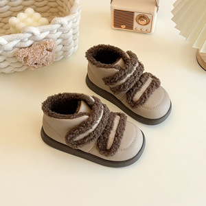 Fashion Rubber Sole Waterproof Winter Boots Children <b>Ankle</b> Kids Shoes Velvet Snow Boots for Girls and Boys - Product Image 4