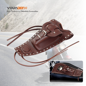 YD-LB20 moto marron couvercle de réservoir de carburant panneau sac en cuir PU pour <span class=keywords><strong>Sportster</strong></span> XL 883 <span class=keywords><strong>1200</strong></span> - Product Image 3