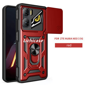 Lichicase Cámara privacidad proteger armadura funda de teléfono dura para ZTE Nubia <span class=keywords><strong>Music</strong></span> 2 4G coche soporte magnético contraportada - Product Image 5