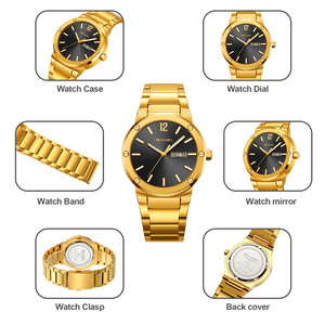 Reloj de Pulsera de Cuarzo para Hombre con Caja en Forma de Nuez de 41 mm, Esfera con Efecto Rayos de Sol, Correa de Acero Inoxidable, Venta al por Mayor Transfronteriza, Logotipo Personalizado OEM - Product Image 5