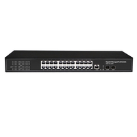 24X10/100/1000Mbps LAN PoE + Port Plus 4X10Gbps Fibre SFP + L2 L3 Géré 10G Ethernet Commutateur PoE
