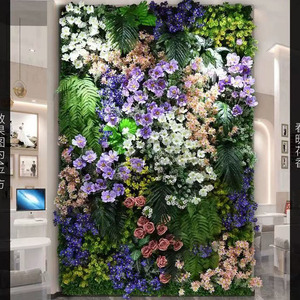 Murs végétaux, plantes vertes biomimétiques artificielles tridimensionnelles, murs de fond, fleurs artificielles, combinaison de paysages - Product Image 3