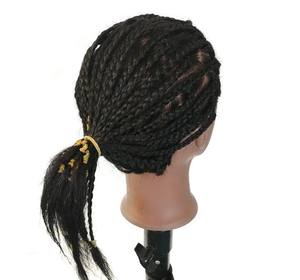 Livraison rapide en gros grande <span class=keywords><strong>tête</strong></span> de mannequin Mannequin de <span class=keywords><strong>tête</strong></span> d'entraînement de barbier avec des cheveux humains 10 cheveux féminins factices cheveux non remy - Product Image 3