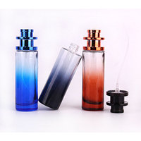 Venta superior 40ml Botella de perfume de vidrio grueso gradualmente colorida Cosméticos embotellados por separado Prensa vacía para uso de rímel