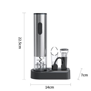 Juego de abridor de vino eléctrico inteligente 4 en 1 de acero inoxidable, regalo de vino, abridor de vino automático, sacacorchos - Product Image 4