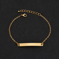 Bracelet personnalisé professionnel avec barre de coordonnées gravée, en acier inoxydable, bijoux personnalisés pour maman, fille, cadeau