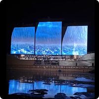 Écran LED extérieur grande surface T20P80 du fabricant, rideau lumineux à pixels RVB haute définition pour murs, ascenseurs et centres commerciaux