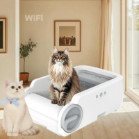 Bac à litière automatique intelligent pour chat - 100L grande capacité, autonettoyant, facile à nettoyer, écologique, contrôle des odeurs, conception ouverte pour chats
