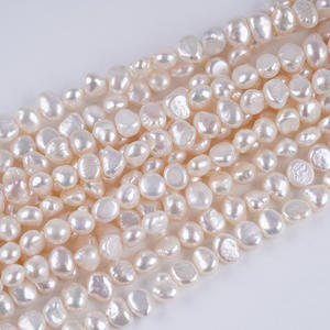 Perlas de Agua Dulce Naturales Barrocas al por Mayor, de 5-6 mm, Color Rosa, Doble Cara Brillante, con Orificio Lateral, Material Semiterminado - Product Image 4