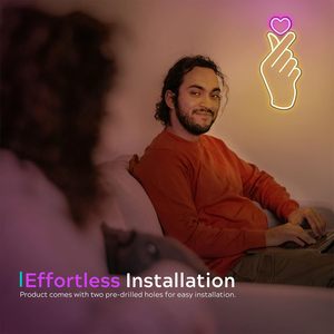 Finger Heart Letreros Neon LED indoor hanging ambient light shop <b>sign</b> wall decoration light entrance indicator light 5v 12v - Product Image 5
