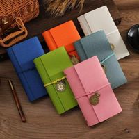 Cuaderno de Hojas Sueltas Vintage A6 al por Mayor |   Diario Creativo con Correa de Amarre - Regalo para Estudiantes, Directo de Fábrica