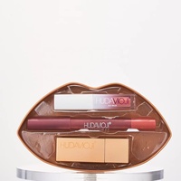 Nouveau Design Rouge à Lèvres Mat + Gloss Doux + Crayon à Lèvres 3-en-1 Vente en Gros Maquillage Cadeau Personnalisé Kit de Gloss à Lèvres Imperméable