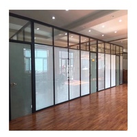 Porte pliante en verre isolée sur mesure avec stores manuels Volet persienne en aluminium Porte pliante en verre insérée