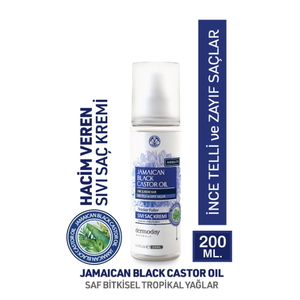 Dermoday Jamaican Black Castor Oil Leave-In Conditioner 200ml - Instant <b>Volumizing</b> No-Rinse <b>Spray</b> - Product Image 2