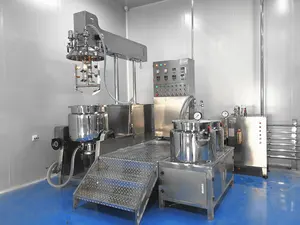 โรงงานผู้ผลิตเครื่องสำอางครีมดูแลผิวกระบวนการผสม Homogenizer สูญญากาศอิมัลชัน Homogenizing