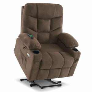 Sillón <span class=keywords><strong>Reclinable</strong></span> Eléctrico 2026 <span class=keywords><strong>con</strong></span> Masaje y Calefacción, Puerto USB, Sofá de Terciopelo, Color Marrón - Product Image 2