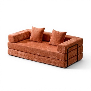 Canapé-lit convertible moderne en tissu, canapé-lit de sol rembourré 2 places pour salon et chambre à coucher - Product Image 4