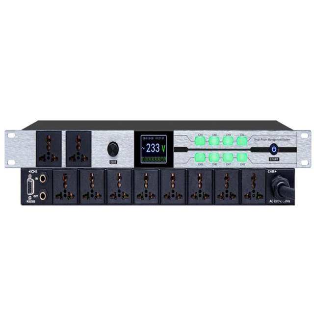 Professional Central Control Power Sequencer, Stage and Household Universal Socket Head Sequence Management Controller