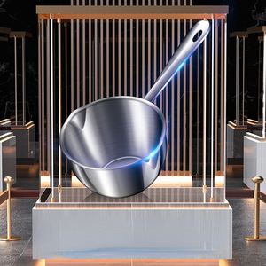 304 Stainless Steel Mini Milk Pot Thickened Round Fry Pan For Kitchen Cooking Baby Food Durable Hand Wash Only - Product Image 2
