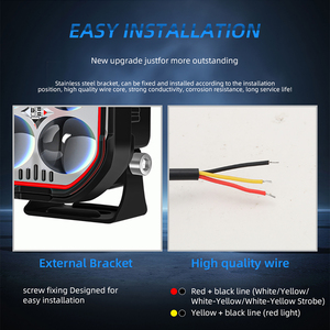 Nuovo 12V LED <span class=keywords><strong>faro</strong></span> moto con luce <span class=keywords><strong>da</strong></span> <span class=keywords><strong>lavoro</strong></span> Flash bianco/giallo/rosso e fendinebbia garanzia di 180 giorni accessori esterni Auto - Product Image 4
