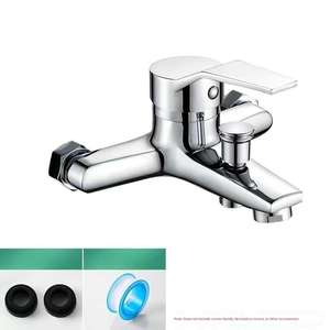 Ensemble <span class=keywords><strong>de</strong></span> robinets <span class=keywords><strong>de</strong></span> salle <span class=keywords><strong>de</strong></span> bain en or <span class=keywords><strong>de</strong></span> luxe avec technologie anti-fuite et pomme <span class=keywords><strong>de</strong></span> douche à pression améliorée incluse - Product Image 3