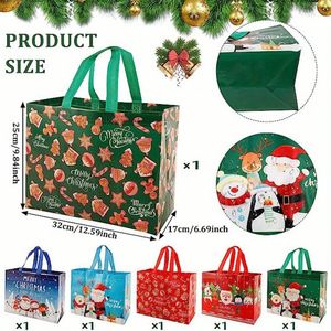 Sac de rangement en tissu non tissé PP écologique avec logo personnalisé, réutilisable, pour bonbons d'enfants, pour usage quotidien, pliable pour Noël - Product Image 3