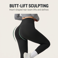 Leggings de yoga et Pilates pour femmes, taille haute, effet push-up, contrôle du ventre, super extensibles, 16 couleurs