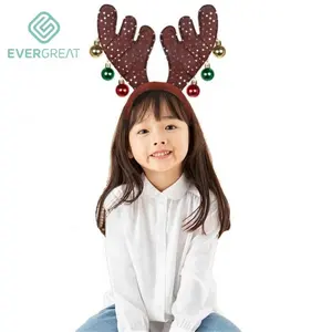 Christmas Decoration Supplies Hot Sale Sequin Reindeer Headband Christmas Headwear Accessory Xmas Reindeer Antlers Headband