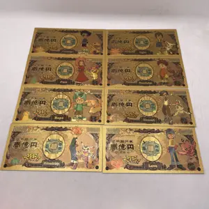 8 типов японских кавайных аниме цифровых карт дигимона монстра коллекция золотых банкнот для детей Рождественский подарок