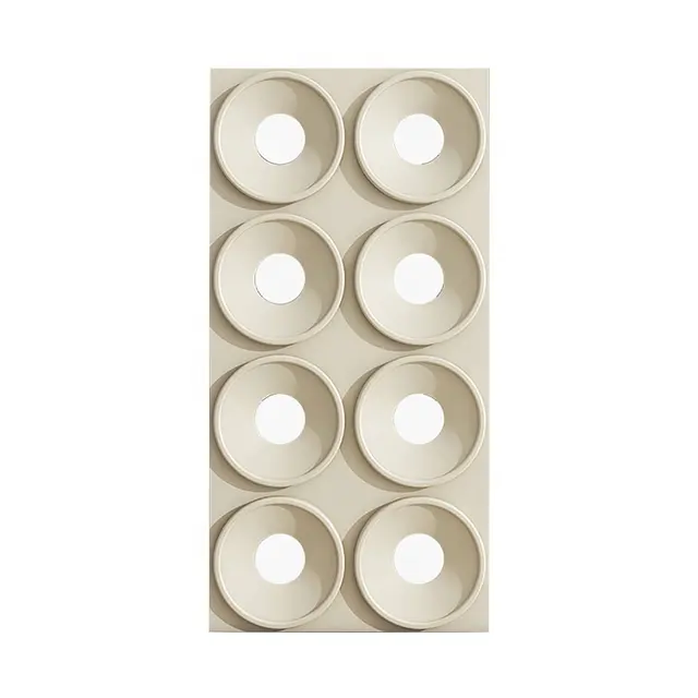 High quality Polyurethane Hollow Art Components 3d wall panel Round hole block PU cement brick