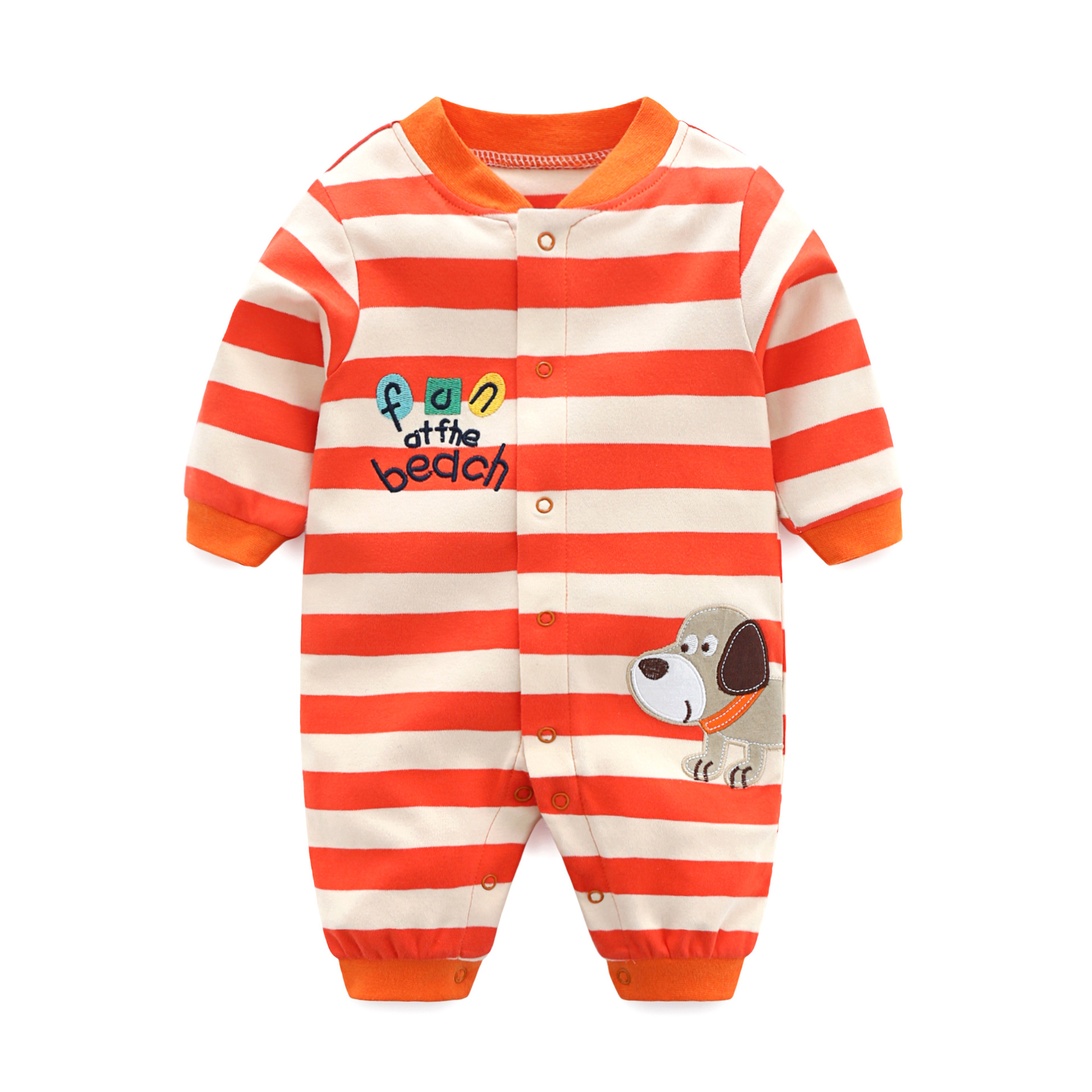 Orange striped puppy long sleeve