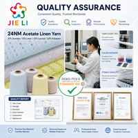 Fil à tricoter écologique mat et frais en mélange d'acétate, de lin et de lyocell 24NM pour robes de luxe d'été, couleur personnalisée, fourniture directe usine