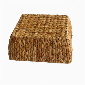 Paniers En <span class=keywords><strong>Osier</strong></span> supplémentaires De Rotin Couvercle Du Panier Jacinthes Rangement tissu un Cube Conteneur Gyacinthe Ensemble Noir - Product Image 4