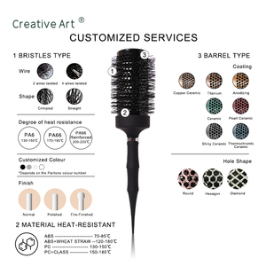 Fabrik Großhandel lockiges Haar Styling-Bürste Keramik runde thermische Haar bürste nicht elektrische profession elle Blowout-Bürste - Product Image 5