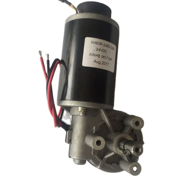 12 v 24 v dc מנוע ציוד תולעת עם מקודד