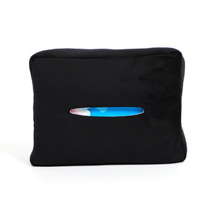 Plush Embroidered Camellia <b>Car</b> Tissue Box 16cm x 11cm Multi-Function Seat Back <b>Armrest</b> Holder Dual-Purpose Vehicle Use - Product Image 5