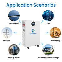 Batería de Litio Solar VANYO 51.2v 280ah, Sistema de Energía Solar de 14kwh, Batería Lifepo4 de Montaje en Pared con Ruedas