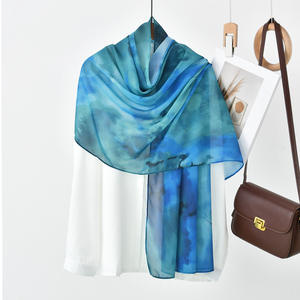 Hijabs modaux à impression numérique en mousseline de soie teintée par cravate à la mode Hijab en mousseline de soie confortable pour dames musulmanes avec impression personnalisée - Product Image 3