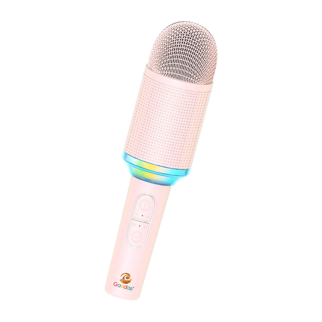 Colorful Wireless Karaoke Microphone, Bluetooth 5.3 Handheld Mic with LED Lights Portable Kids Singing Mic Gift Speaker