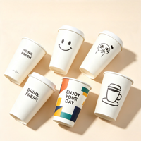 Gobelets à café en papier à paroi simple, écologiques, de qualité alimentaire, avec logo personnalisé et couleur sur mesure, pour vente en gros et à emporter