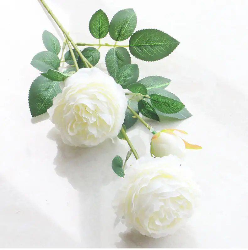 Ifg flores ranunculinas artificiais de casamento, 3 cabeças para decoração