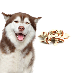 Golosinas naturales y saludables para mascotas OEM ODM superventas, bocadillos para masticar perros con nudo de bacalao y pollo hechos en fábrica, bocadillos ricos en proteínas para gatos y perros - Product Image 2