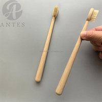 Brosse à dents en bambou à poils de sanglier naturels pour gencives sensibles | Biodégradable et sans plastique | Ensemble familial