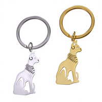 Porte-clés Myshape en forme de chat de l'Égypte ancienne, pendentif de protection de la déesse égyptienne Bastet, en acier inoxydable, bijoux de mode pour couple