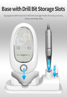 Perceuse à ongles professionnelle rechargeable 45000 tr/min, écran tactile LCD, couple élevé, pour salon de manucure, CE RoHS UKCA, vente en gros