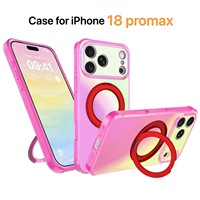 Coque de téléphone antichoc magnétique 2-en-1 IMD PC TPU avec support rotatif à 360 degrés et finition mate pour iPhone 18 Pro Max 17 Pro 16 15 – Offre Spéciale