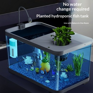 Filtro per <span class=keywords><strong>Acquario</strong></span> con Generazione di Ossigeno Tutto-<span class=keywords><strong>in</strong></span>-Uno, Rettangolare <span class=keywords><strong>in</strong></span> ABS Acrilico, Design Cartoon, Paesaggio Ecologico con Piante d'Acqua <span class=keywords><strong>Dolce</strong></span>, 60L Piccolo - Product Image 2