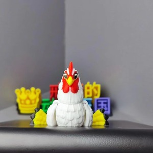 Ornement de coq du zodiaque imprimé en 3D, décoration de poulet du zodiaque chinois de haute qualité, couleur personnalisée, cadeau souvenir personnalisé de haute précision - Product Image 5