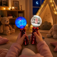 Accessoires flocon de neige de Noël, baguette rotative LED rouge clignotante pour la nuit des fêtes, défilé, festival, carnaval, fête sur le thème de l'hiver